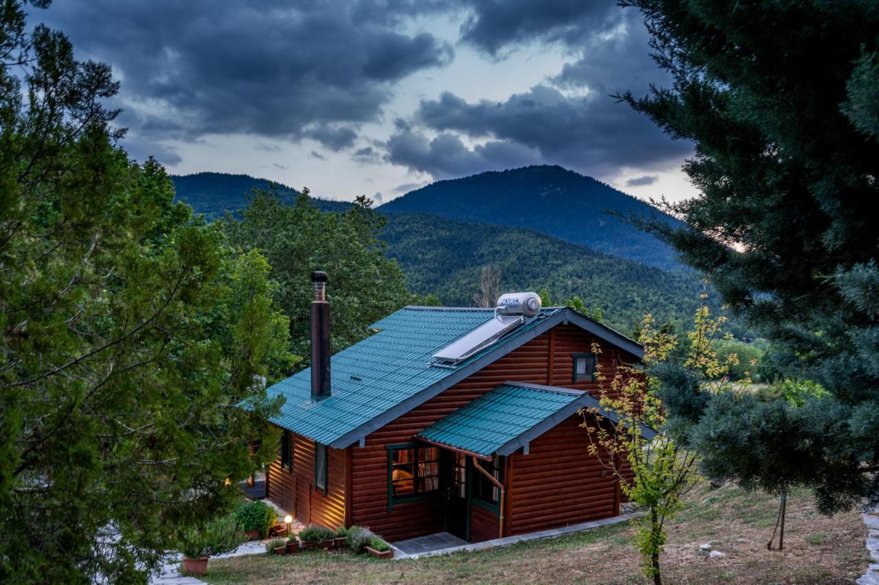 Chalet Likouresi Village Karpenísion エクステリア 写真